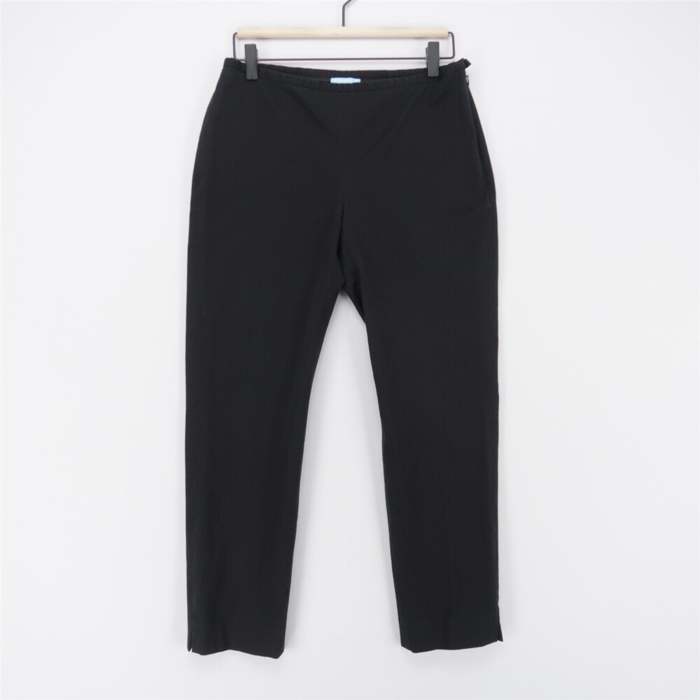 J. McLaughlin Crop Pants Womens 4 Black Stretch Vented Hem Side Zip
